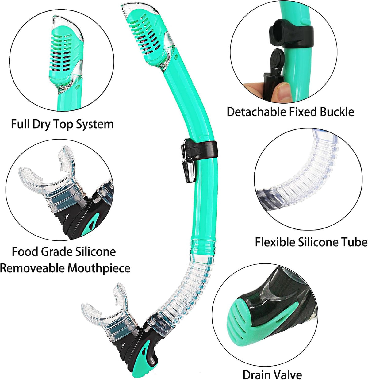 Snorkeling Gear for Adults with Bag Anti-Fog Snorkel Sets for Travel