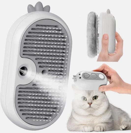 Self Cleaning Cat Steam Brush with Water Tank for Dogs Cats Rabbits